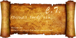 Chityil Terézia névjegykártya