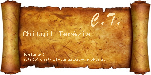 Chityil Terézia névjegykártya